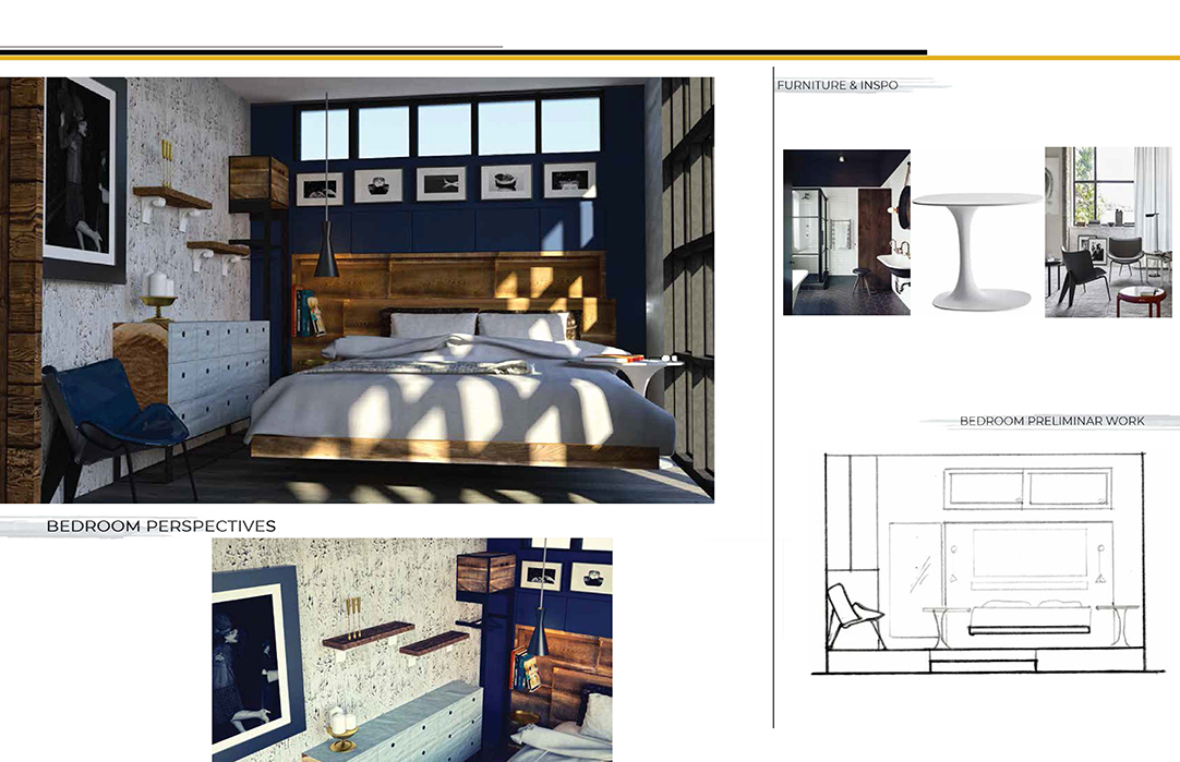 Interior of the shipping container living and working space by Ment Interior Design