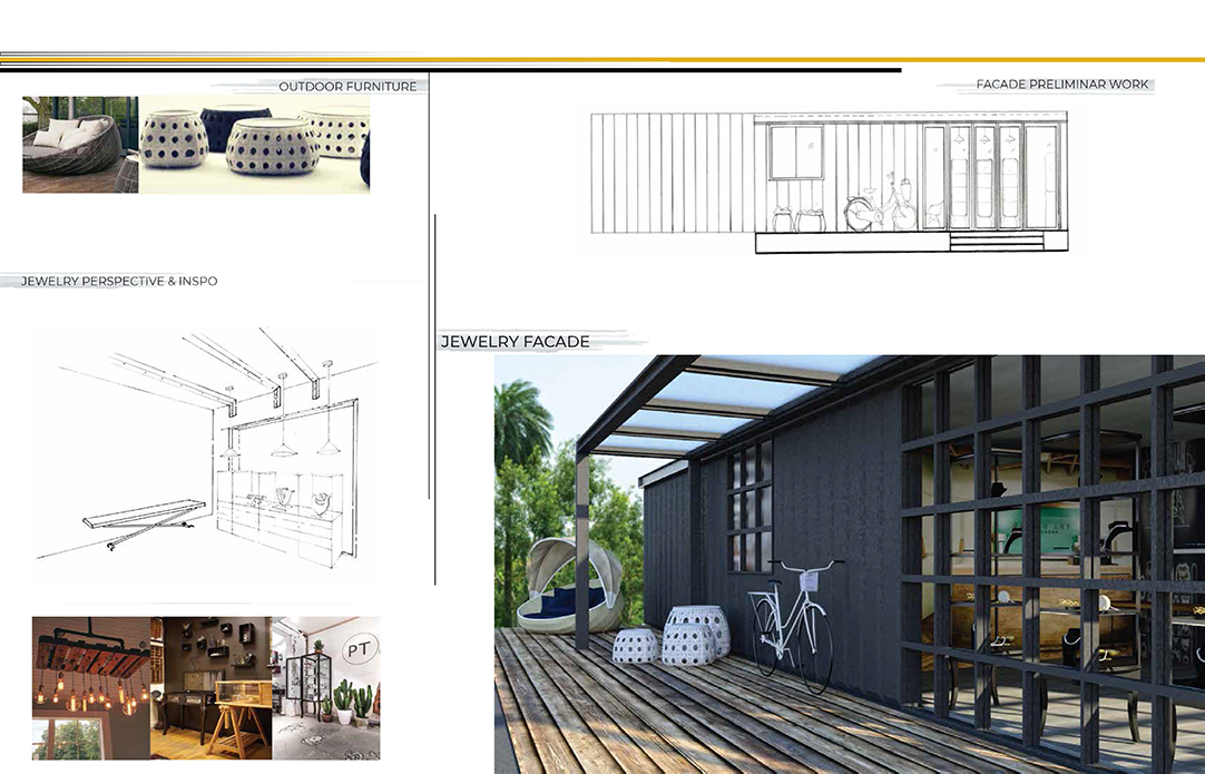 Interior of the shipping container living and working space by Ment Interior Design